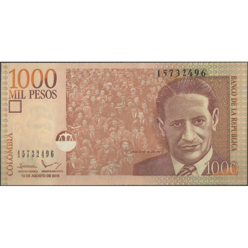 Billete de 1.000 Pesos 19 Ago 2015 BGW439R18