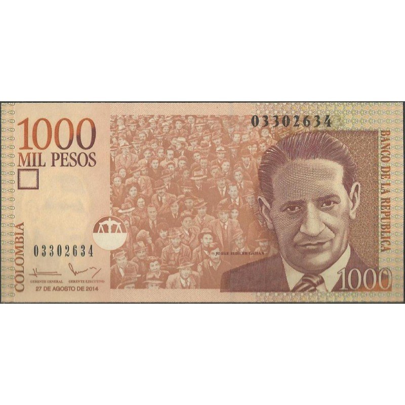 Billete de 1.000 Pesos 27 Ago 2014 BGW439R17