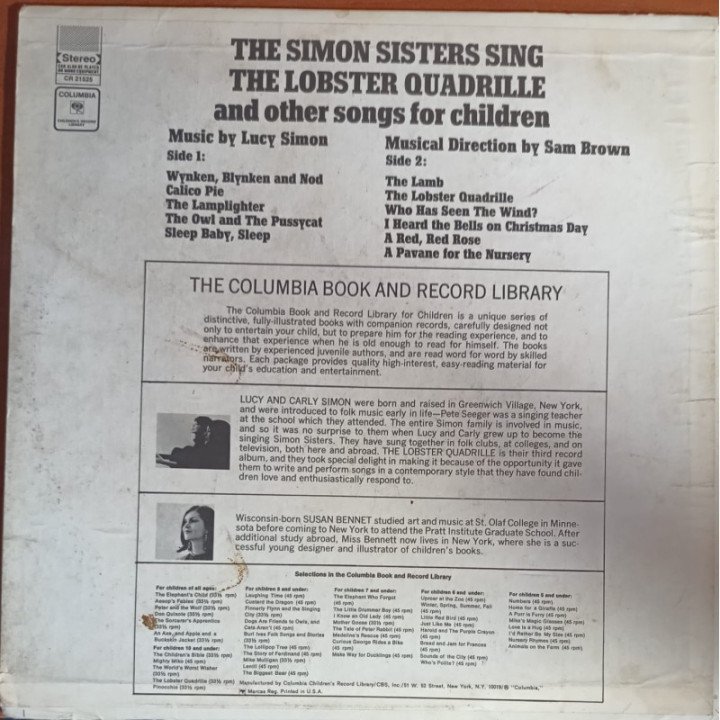 The Simon Sisters - The Lobster Quadrille reverso