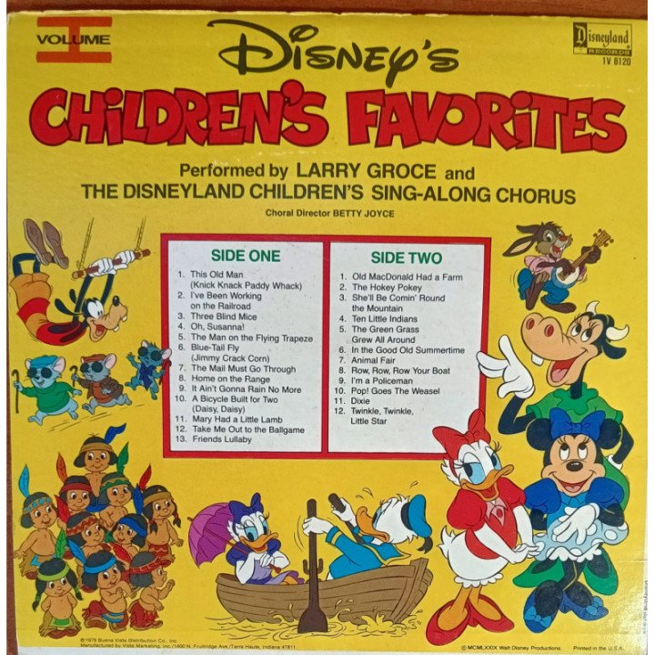 Disney's Children's Favorites reverso