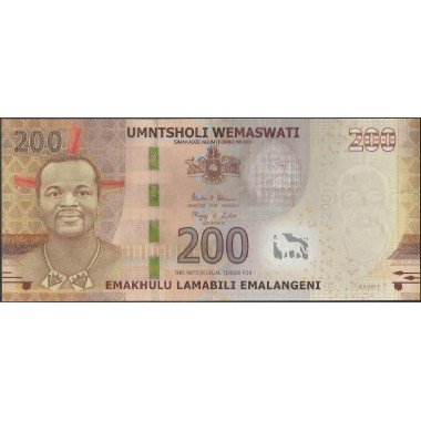 Swaziland, 200 Emalageni 6 Sep 2017 P43