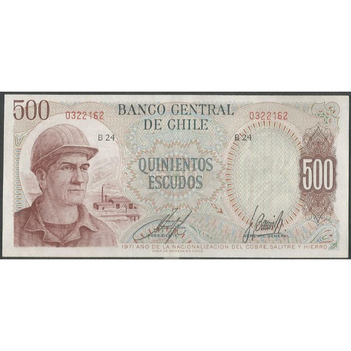 Chile 500 Escudos ND1971 P145