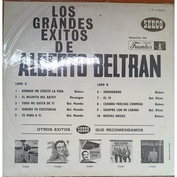 Alberto Beltran - Los Grandes Exitos reverso