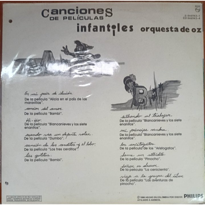 Orquesta de Oz - Canciones de Peliculas Infantiles reverso