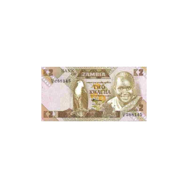 Zambia, 2 Kwacha ND1980-88 P24c