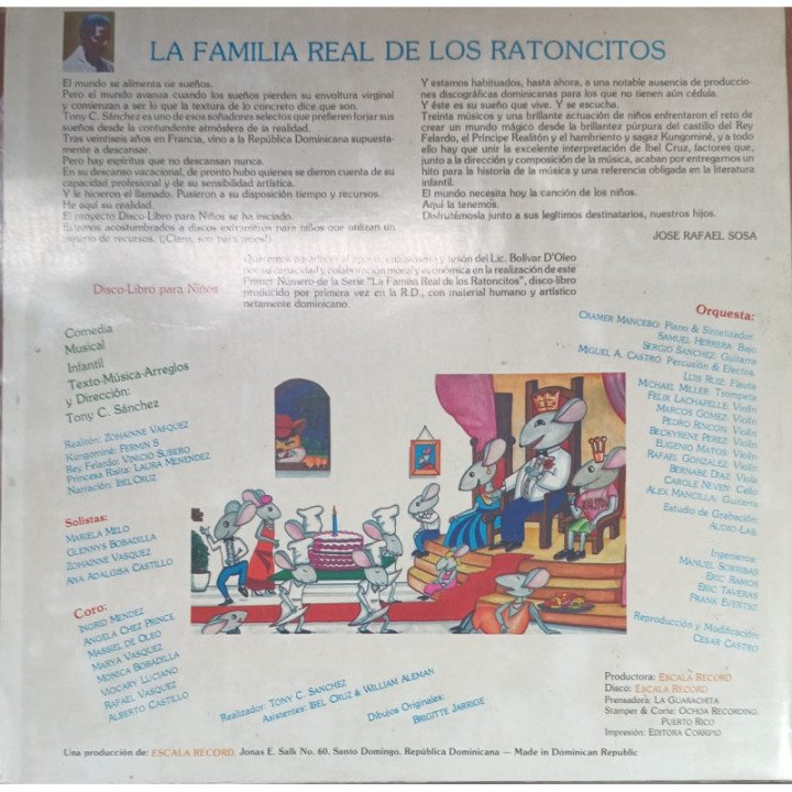 La Familia Real de Los Ratones reverso