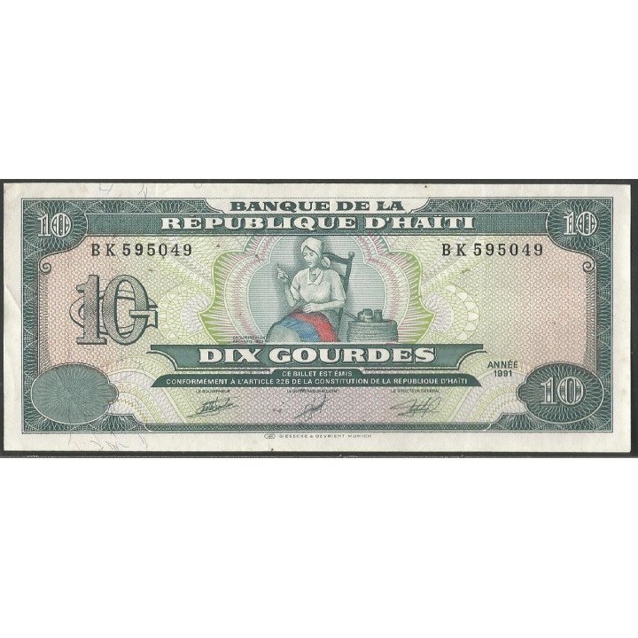 Haiti 10 Gourdes 1991 P256a
