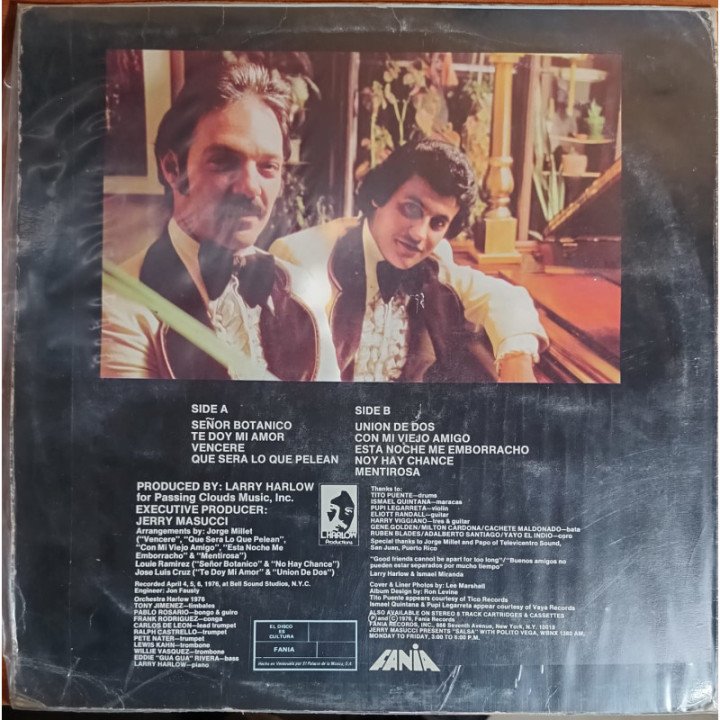 Orchestra Harlow & Ismael Miranda - Con Mi Viejo Amigo reverso