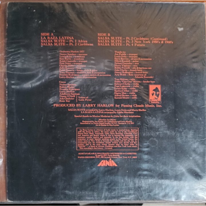 Orchestra Harlow - La Raza Latina A Salsa Suite reverso
