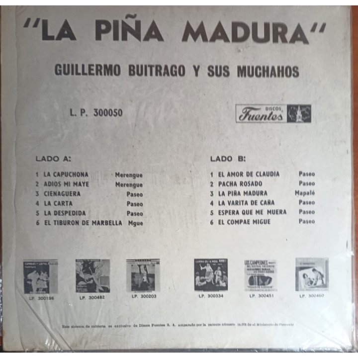 Guillermo Buitrago Y Sus Muchachos - Piña Madura reverso