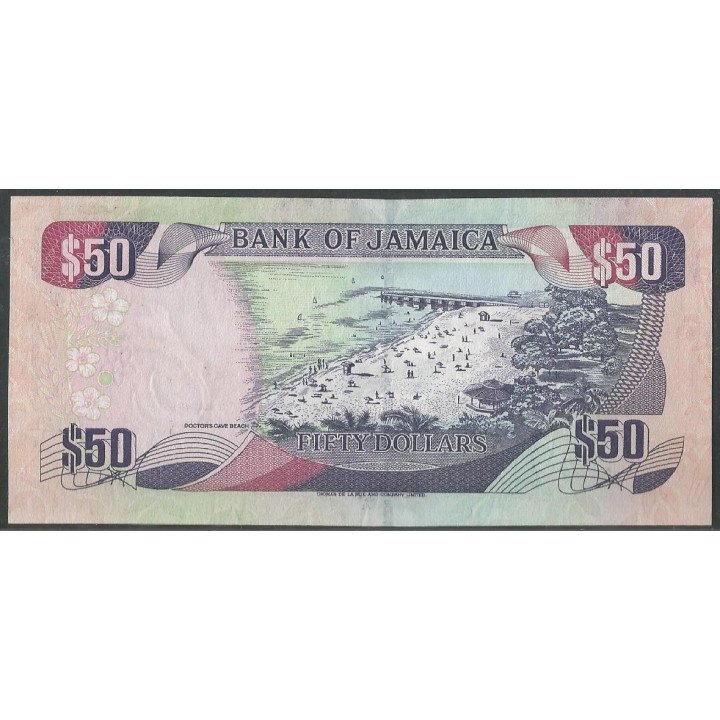 Jamaica 50 Dollars 15 Ene 2004 P79e reverso