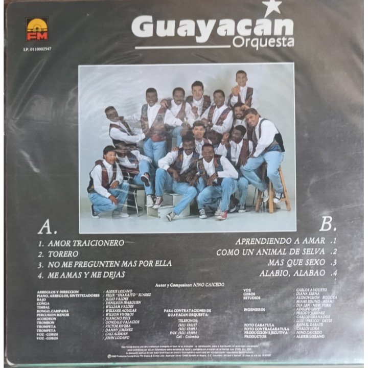 Guayacan Orquesta - Con El Corazon Abierto reverso