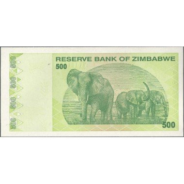 Zimbabwe, 500 Dollars 2009 P98