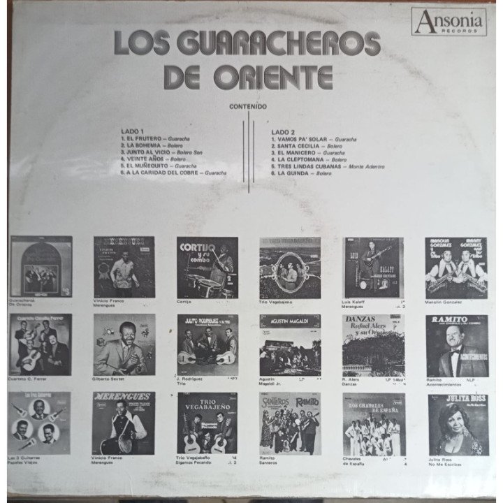 Los Guaracheros de Oriente reverso