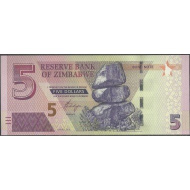 Zimbabwe 5 Dollars 2016 P100