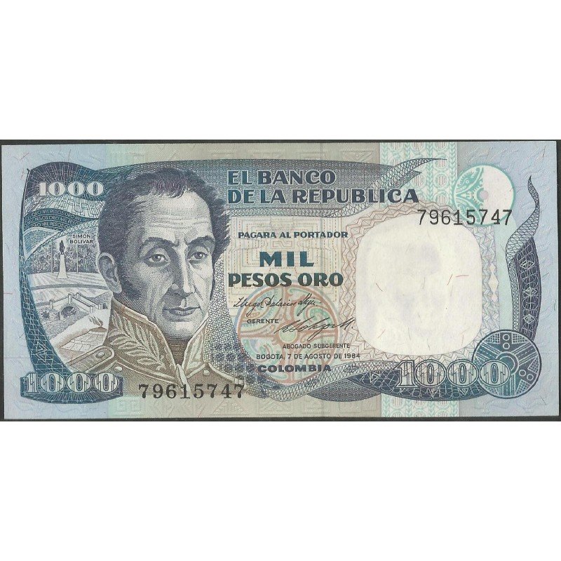 Billete de 1.000 Pesos 7 Ago 1984 BGW414