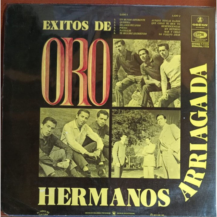 Hermanos Arriagada - Exitos de Oro reverso
