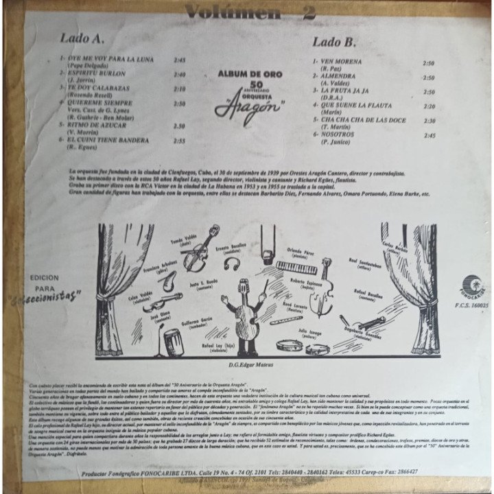 Orquesta Aragon - Volumen 2 reverso