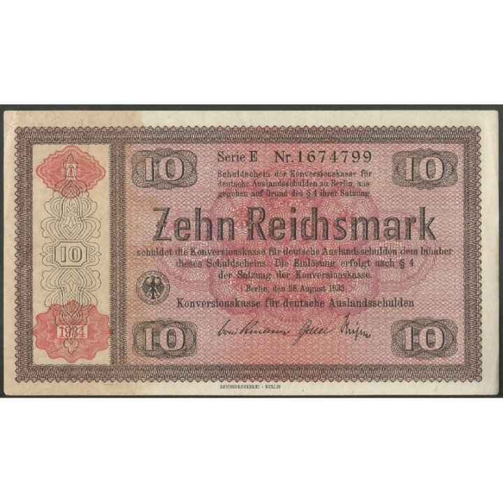 Alemania 3° Reich 10 Reichsmark 1934 P208
