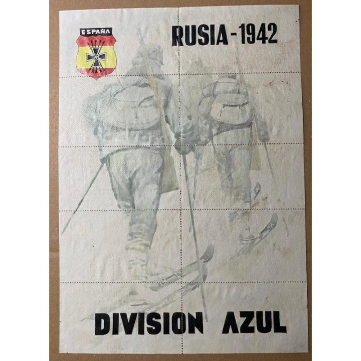 España - Cupon de racionamiento (Pliego de 10 vales) Division Azul 1942