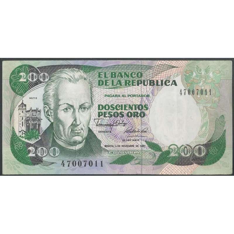 Billete de 200 Pesos 1 Nov 1989 BGW370