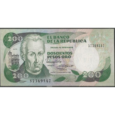 Billete de 200 Pesos 1 Nov 1988 BGW366