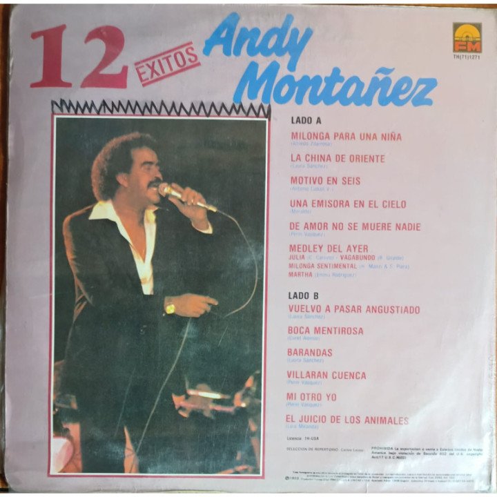 Andy Montañez - 12 exitos reverso