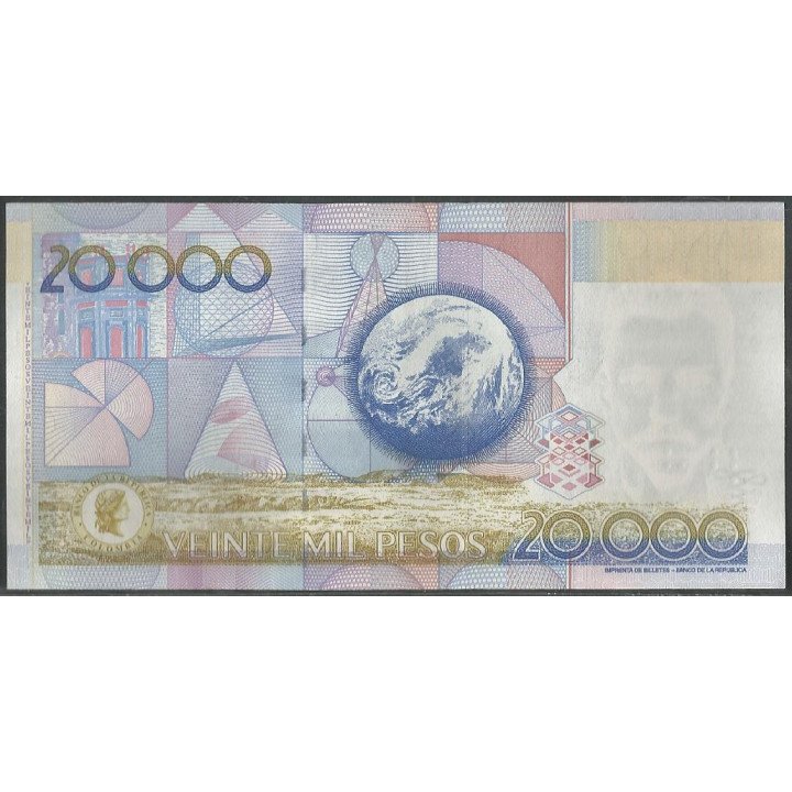 Billete de 20.000 Pesos 6 Ago 2010 BGW736 reverso