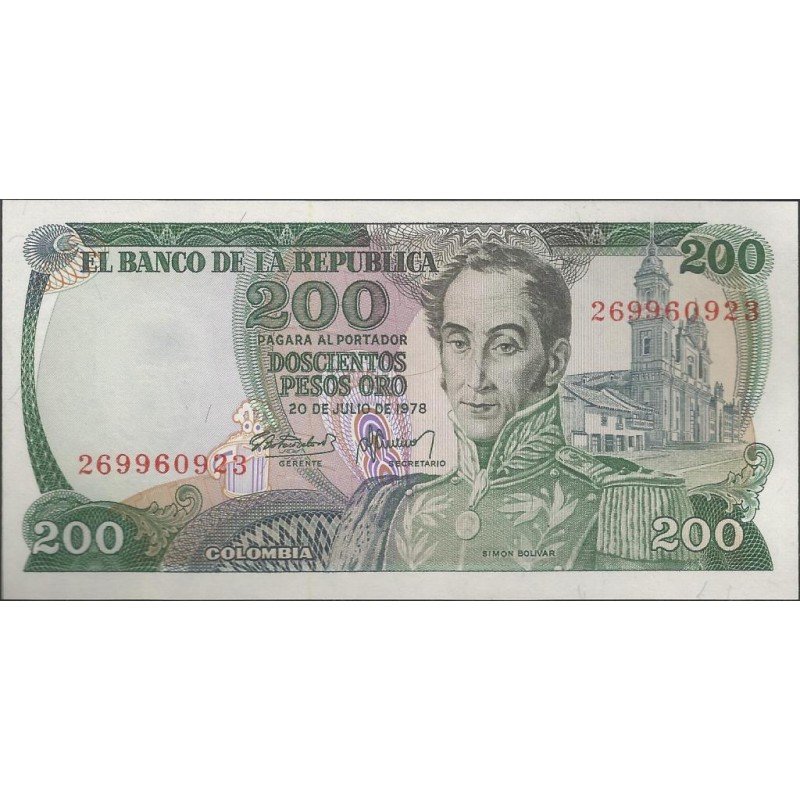 Billete de 200 Pesos 20 Jul 1978 BGW343