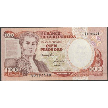 Billete de 100 Pesos 1 Ene 1991 BGW333